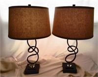 Pair Of Browm Modern Lamps