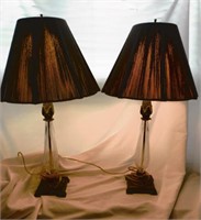 Pair Of Antiques Copper Style Lamps