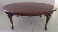 Oval Cherry Finish Coffee Table