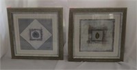 Pair Of Celest Framed Art