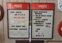 2 Coca-Cola Cafe Menu Boards