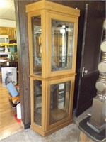 SIDE OPEN GLASS CURIO CABINET IS 74" TALL