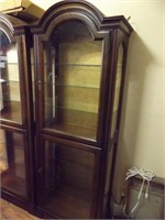 WOOD & GLASS CURIO CABINET IS 73" TALL