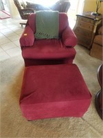 ARM CHAIR AND OTTOMAN w/ COVER