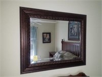 (3) PICTURES, BEVELED MIRROR