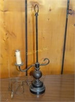 Vintage Mid Century Wrought Iron Candle Lamp