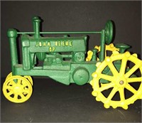 Vintage Cast Iron John Deere Tractor Model
