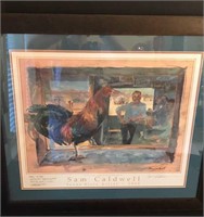 Sam Caldwell Painting in Wooden Framed