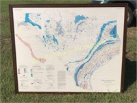 Large vintage map of Texas Energy resources