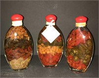 Set of 3 Food in Vinegar Decorative Jars