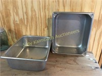 Heavy stainless food service pans