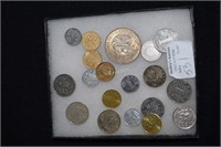 Collection Foreign coins incl. Mexico, China, &