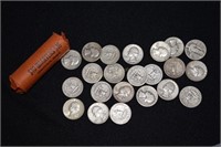 60 Pre-1964 silver quarters, & 1 walking liberty