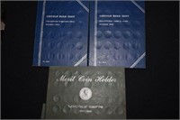 3 partially filled coin books - Lincoln head