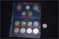 Collection carded foreign coins