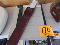 Paper Cutter and Slide Rule w/ Leather Case
