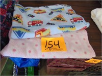2 Infant Fleece Blankets