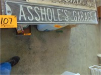 Metal Sign (ASSHOLE'S GARAGE