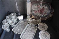 15 Piece Glass Set with Miscellaneous Items