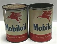Mobil Oil Quart Cans