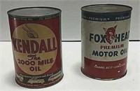 Kendall Motor Oil Can & Fox Head Motor