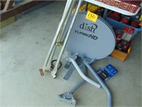 2 Satelite Dishes with Stand and Assorted Parts