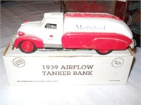 1939 Air Flow Mobil Oil Tanker Bank w/Box
