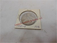 1845 - 0 50 cent pc in holder