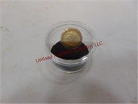 1 Brass button in button case (see pics)