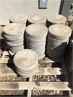 Partial Pallet of Grey Circular Concrete Pavers