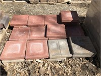 Pallet of Red & Grey Pavers