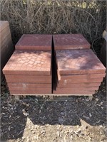 Pallet of Square Red Decorative Pavers