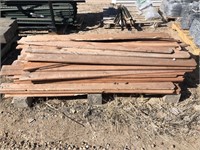 Dog Eared Fencing Slats Stained