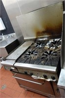 36 in 4 burner grill oven