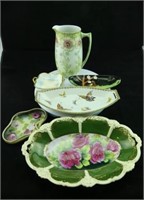 6 PC. ASST. FLORAL CHINA & POTTERY PIECES
