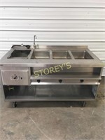 Heavy Duty S/S Steam Table With Boiler/Strainer