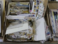 BOX: ANTIQUE AND VINTAGE LOOSE AND BULK STAMPS