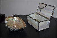 Stained glass Trinket Box & Shell