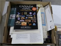 BOX:  CANADA POST STAMP GUIDE & OTHER LITERATURE