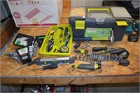 Plastic Tool Box & Tools