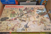 Vtg Marx Battleground Playset in Box w/ Parts
