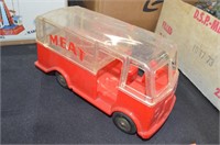 Vtg Marx Plastic Meat Delivery Truck