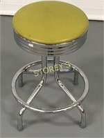 Chrome Stools With Yellow Seat