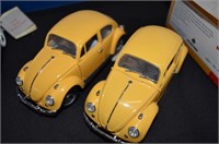 2pc Franklin Mint Volkswagen Beetles w/ Tags