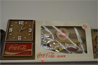 2pc Vtg Coca-Cola Clocks