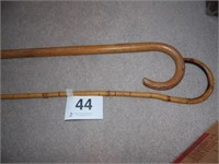 Two wooden canes