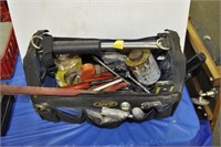 AWP TOOL BAG WITH TOOLS; WRENCH, PLIERS, LEVEL