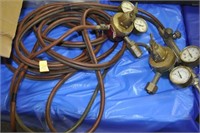 SMITHS TORCH WITH HOSES AND 2 MILES GUAGES