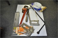 BOX OF MISCELLANEOUS TOOLS AND ATTACHMENTS
