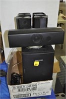 ASSORTED SPEAKERS AND SPEAKER STAND
